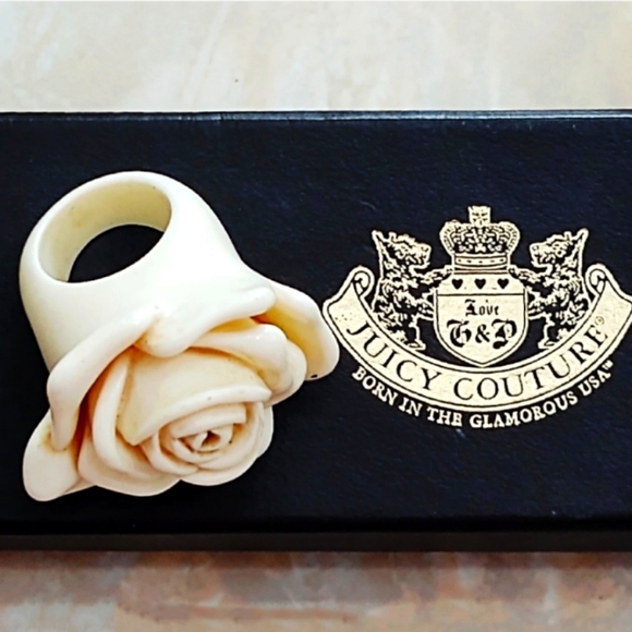 Juicy Couture Jewelry - RARE Vintage Juicy Couture Y2K Oversized Chunky Rose Ring- Size 7